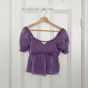 Ruched Purple Going Out Top